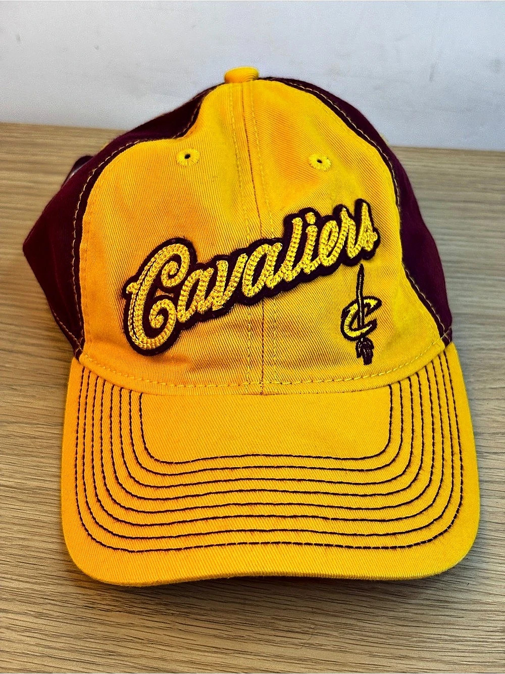 Adidas Cleveland Cavaliers NBA Vintage Hat, Gold & Burgundy